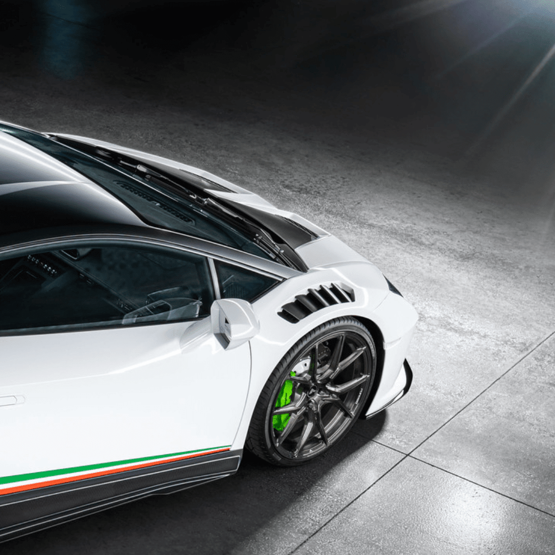 Lamborghini Huracán Novara Edizione Aero Front Fenders with Integrated Vents and Splash Shields by Vorsteiner - AUTOID® - Fender Trim - Vorsteiner