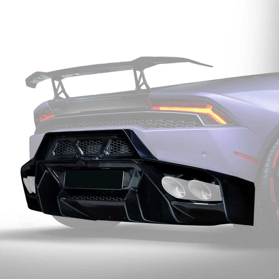 Lamborghini Huracan Novara Edizione Aero Rear Bumper w/ Rear Diffuser by Vorsteiner - AUTOID - Front & Rear Bumpers - Vorsteiner
