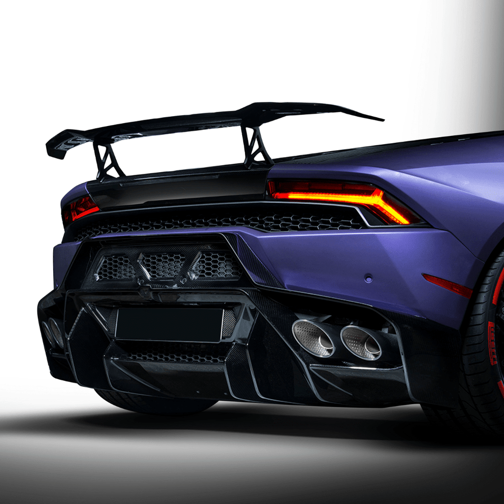 Lamborghini Huracan Novara Edizione Aero Rear Bumper w/ Rear Diffuser by Vorsteiner - AUTOID® - Front & Rear Bumpers - Vorsteiner