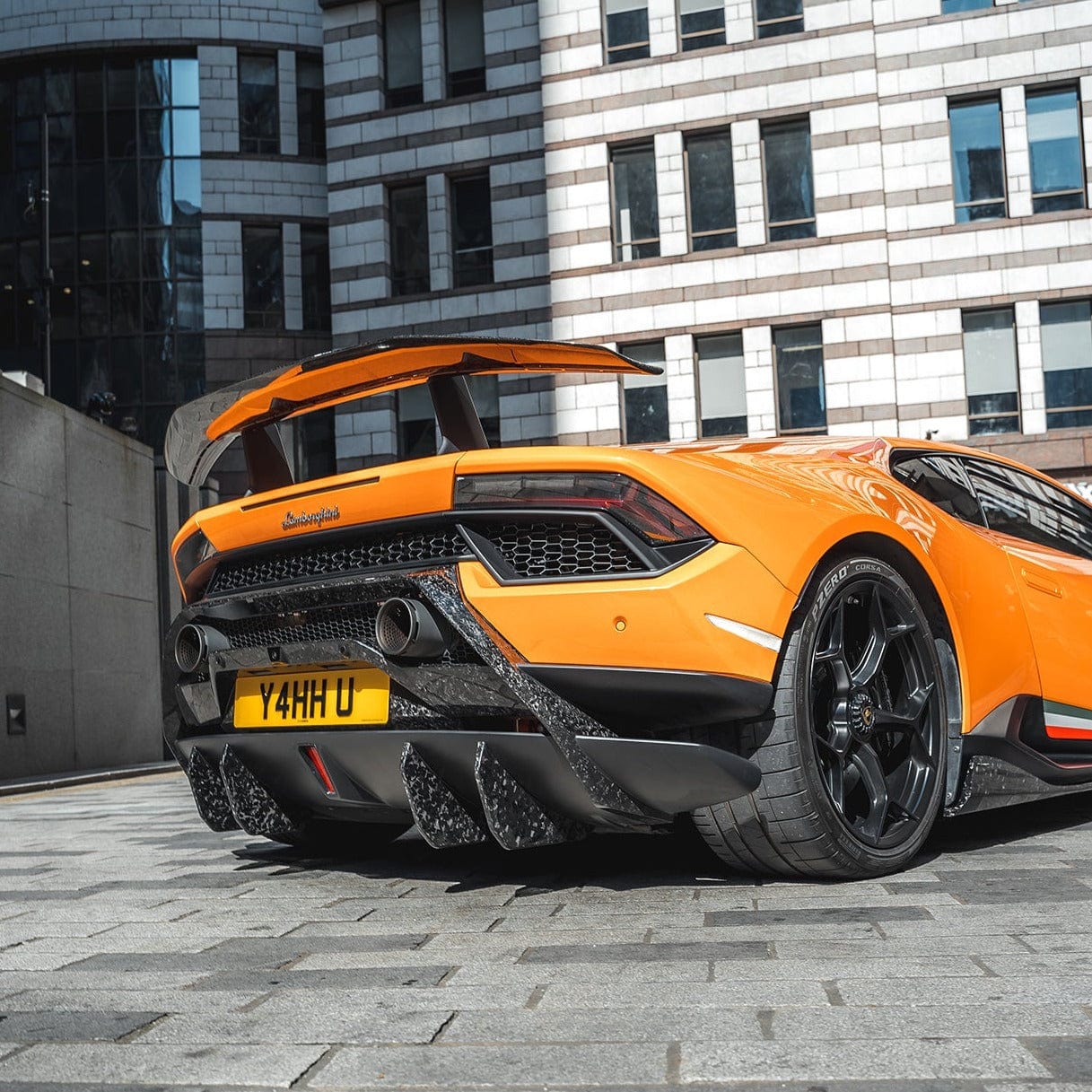 Lamborghini Huracan Performante Full Forged Carbon Fibre Rear Diffuser Extensions - AUTOID - Rear Diffusers - CT Design