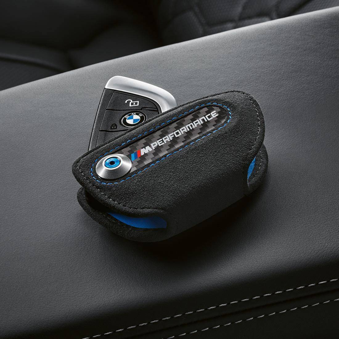 Genuine BMW M Performance Alcantara Key Case 3.0 (2017+, Fxx Gxx), Key Covers, BMW M Performance - AUTOID | Premium Automotive Accessories