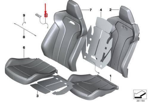 M Performance Black Model Seat Badges for BMW M3 (2014-2020, F80) - AUTOID® - Model Badges - BMW M Performance