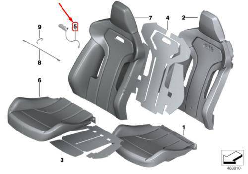 M Performance Black Model Seat Badges for BMW M4 (2014-2020, F82) - AUTOID® - Model Badges - BMW M Performance