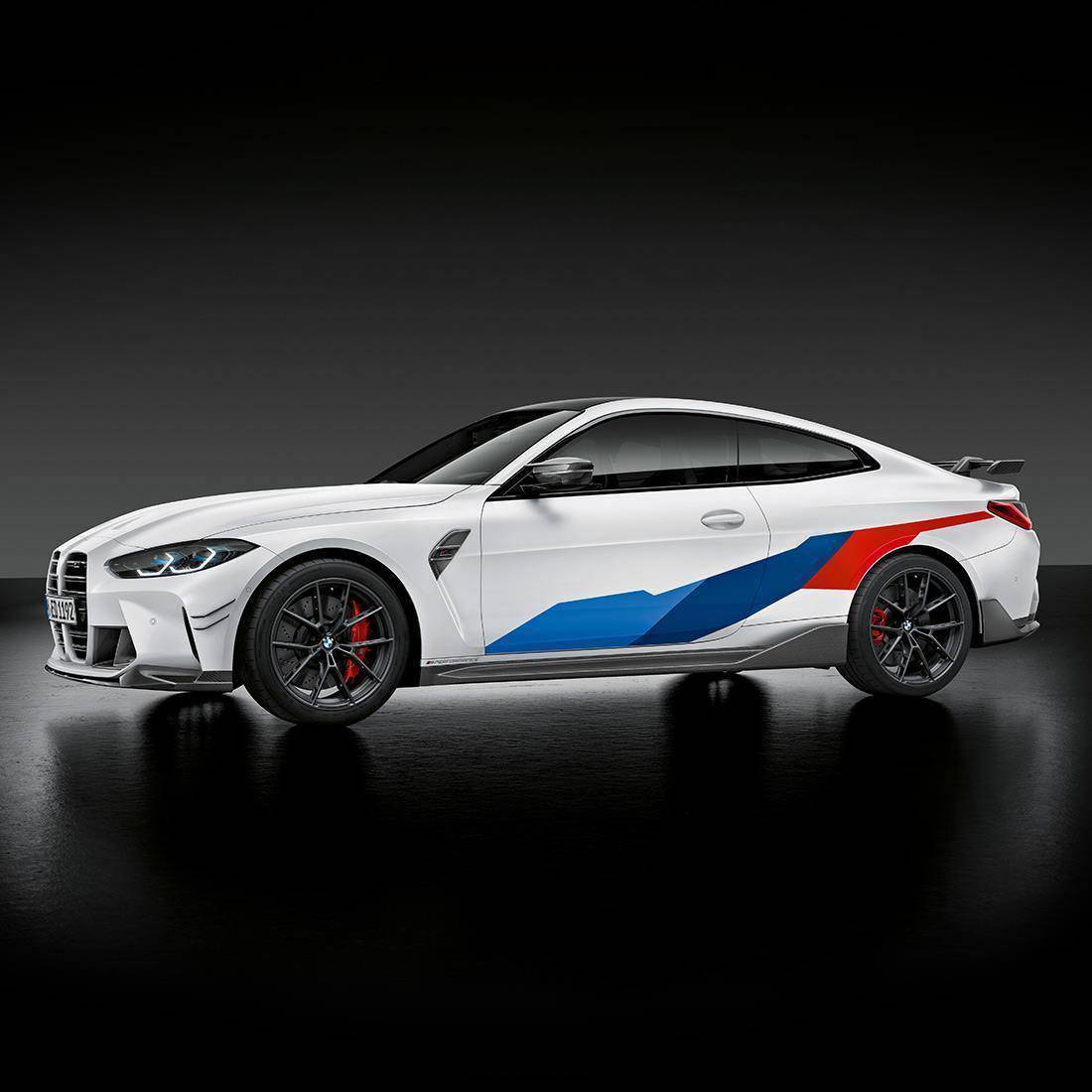 M Performance Decal Motorsport Stickers Set for BMW M4 (2021+, G82) - AUTOID® - Vinyl Overlays - BMW M Performance