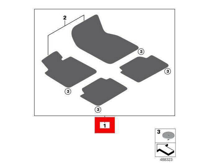 M Performance Floor Mats Set for BMW 1 Series & 2 Series (2019-2024, F40 F44) - AUTOID® - Floor Mats - BMW M Performance