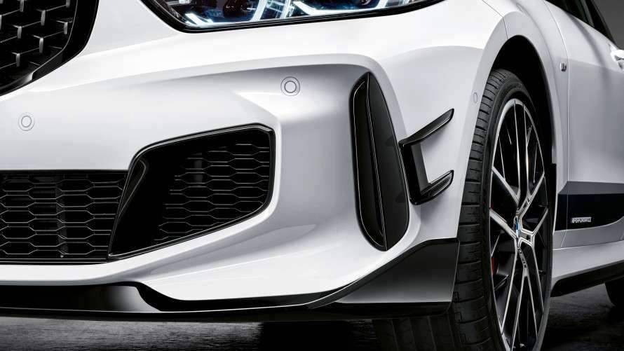 M Performance Gloss Black Front Bumper Inserts for BMW 1 Series & M135i (2019-2024, F40) - AUTOID® - Bumper Inserts & Trim - BMW M Performance