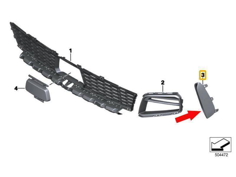 M Performance Gloss Black Front Bumper Inserts for BMW 1 Series & M135i (2019-2024, F40) - AUTOID® - Bumper Inserts & Trim - BMW M Performance