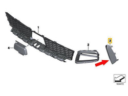 M Performance Gloss Black Front Bumper Inserts for BMW 1 Series & M135i (2019-2024, F40) - AUTOID® - Bumper Inserts & Trim - BMW M Performance