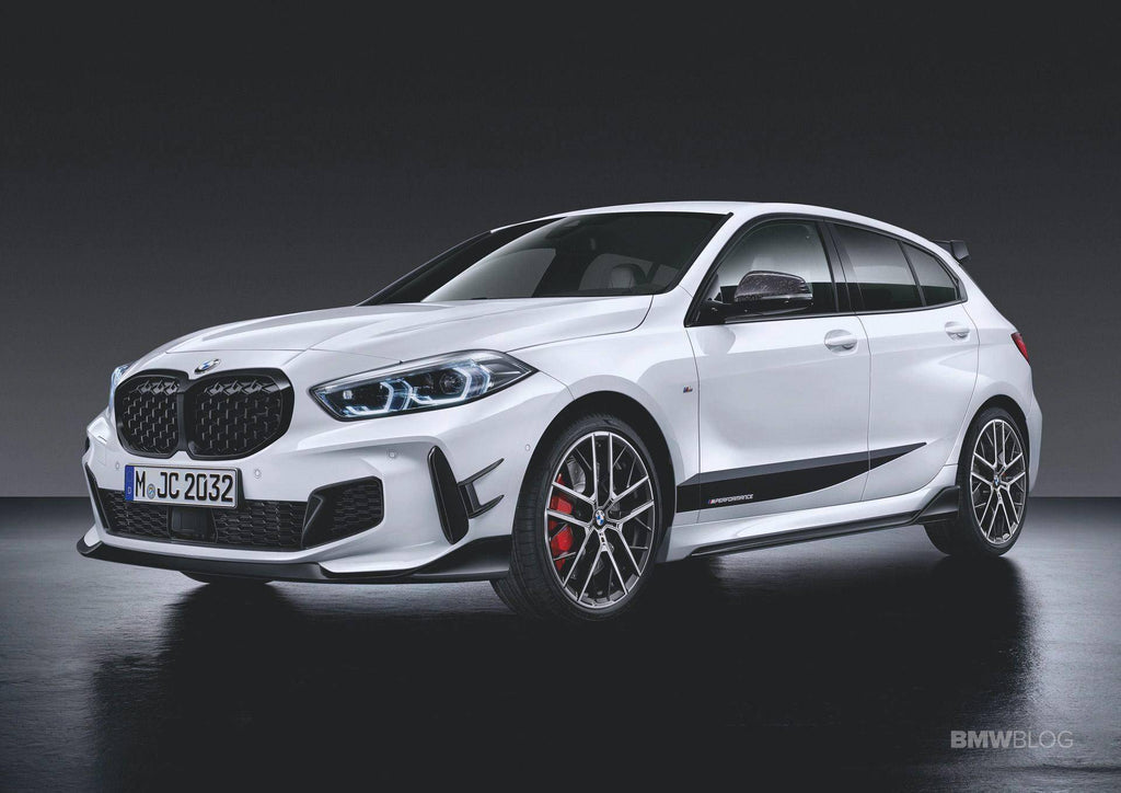 M Performance Gloss Black Front Bumper Inserts for BMW 1 Series & M135i (2019-2024, F40) - AUTOID® - Bumper Inserts & Trim - BMW M Performance