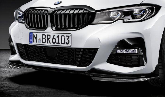 M Performance Gloss Black Front Splitter for BMW 3 Series (2018-2022, G20 G21), Front Lips & Splitters, BMW M Performance - AUTOID | Premium Automotive Accessories