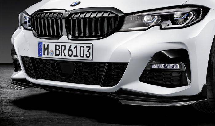 M Performance Gloss Black Front Splitter for BMW 3 Series (2018 - 2022, G20 G21) - AUTOID - Front Lips & Splitters - BMW M Performance