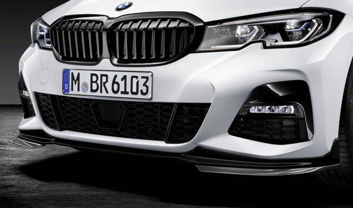 M Performance Gloss Black Front Splitter for BMW 3 Series (2018-2022, G20 G21) - AUTOID® - Front Lips & Splitters - BMW M Performance