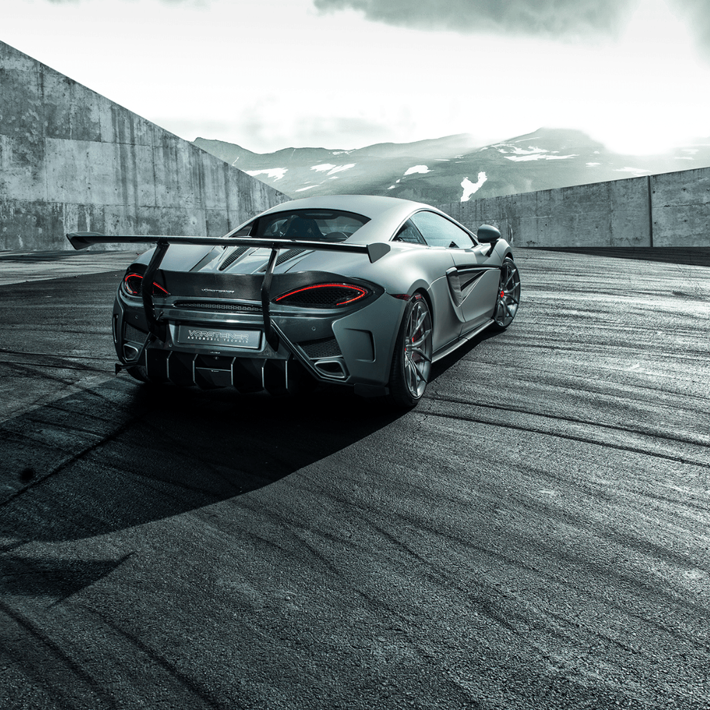 Mclaren 570S VX Aero Wing Blade Carbon Fiber w/ Carbon Fiber Uprights by Vorsteiner - AUTOID - Rear Wings - Vorsteiner