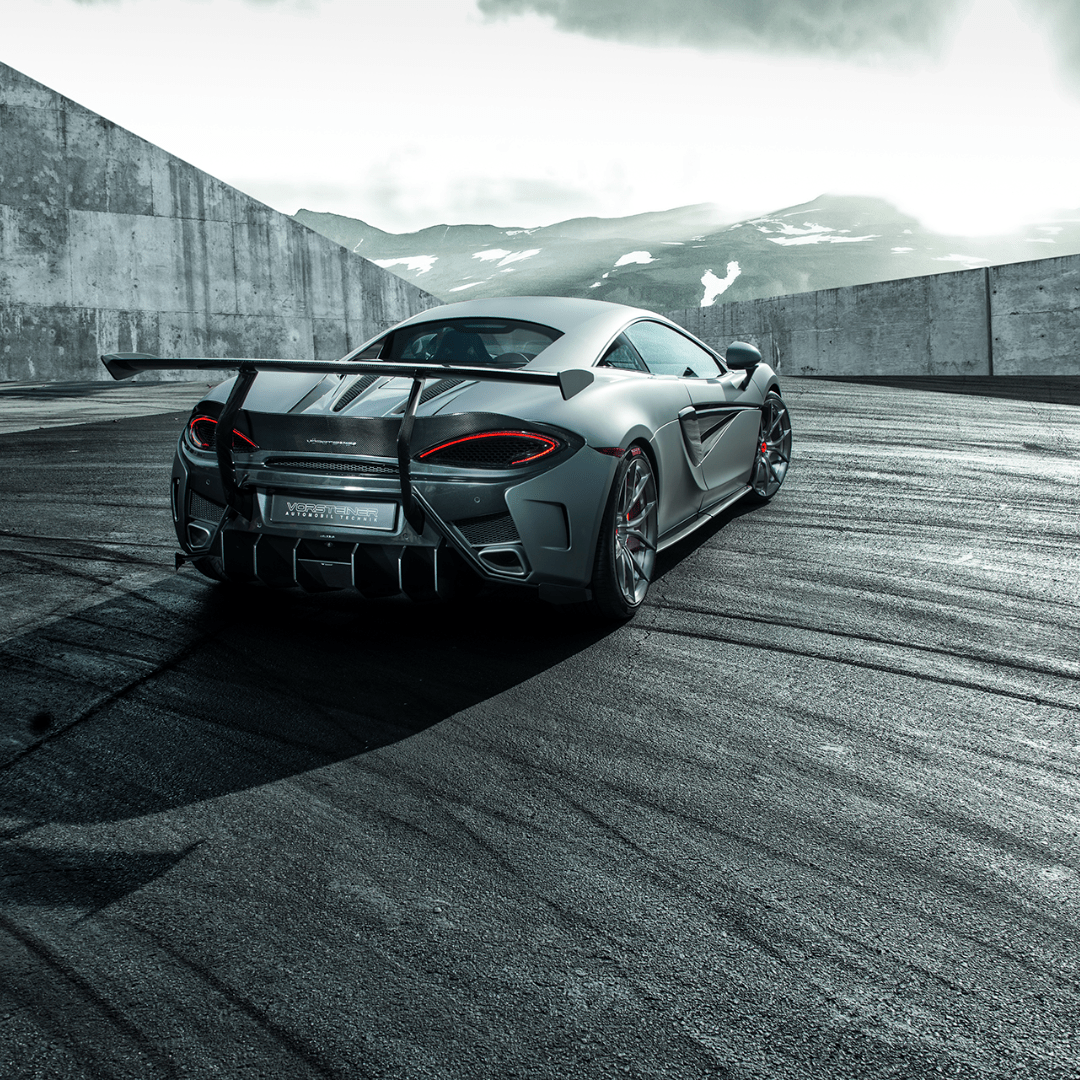 Mclaren 570S VX Aero Wing Blade Carbon Fiber w/ Carbon Fiber Uprights by Vorsteiner - AUTOID - Rear Wings - Vorsteiner