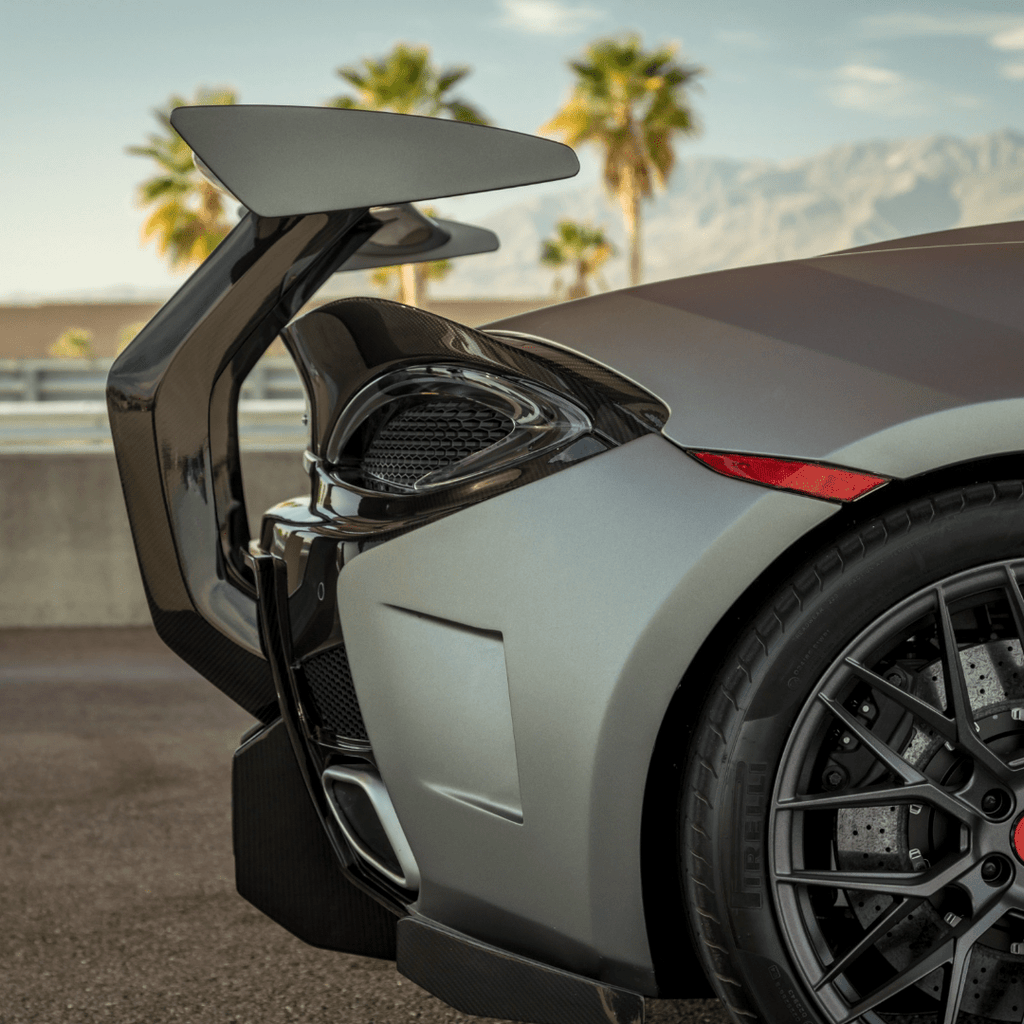Mclaren 570S VX Aero Wing Blade Carbon Fiber w/ Carbon Fiber Uprights by Vorsteiner - AUTOID - Rear Wings - Vorsteiner