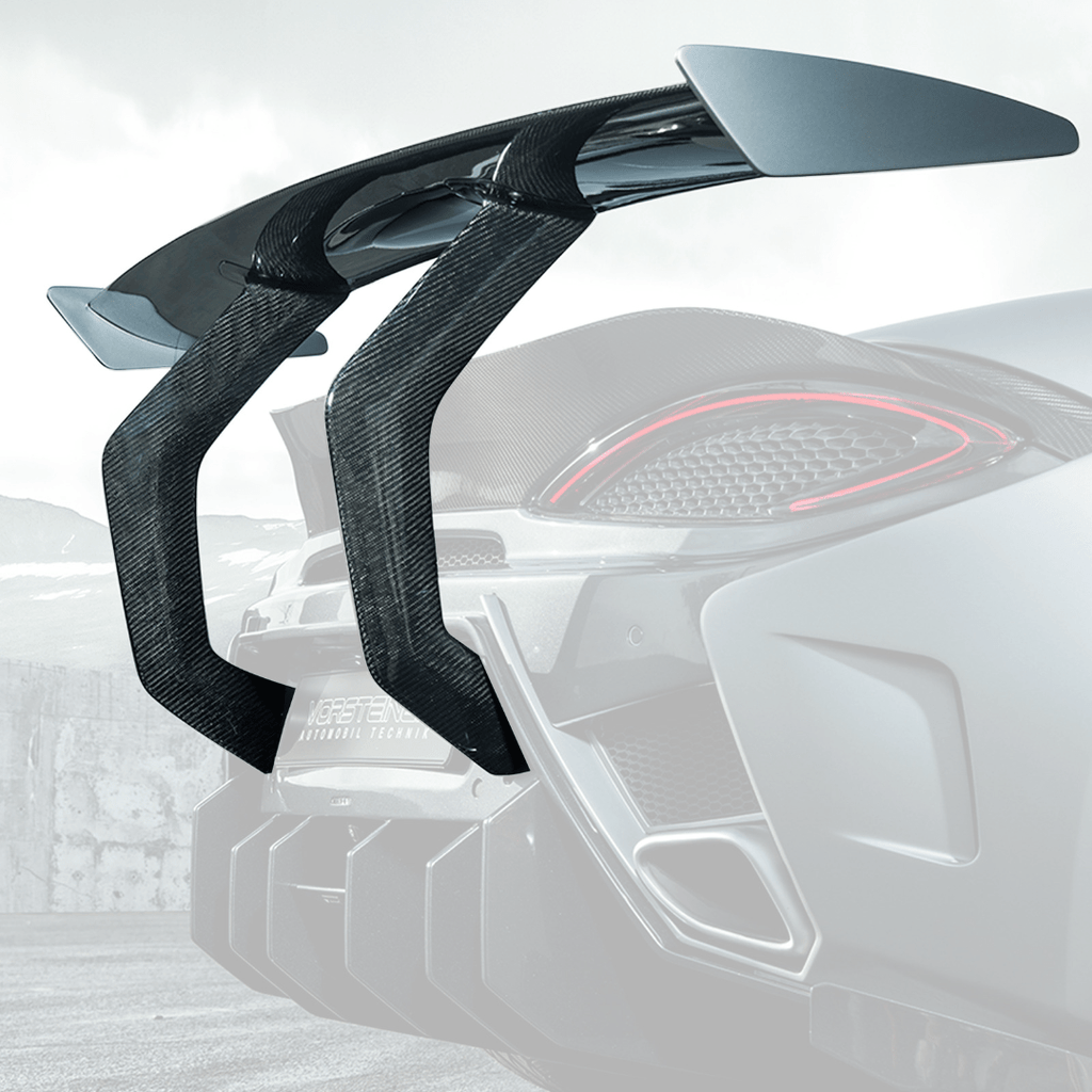 Mclaren 570S VX Aero Wing Blade Carbon Fiber w/ Carbon Fiber Uprights by Vorsteiner - AUTOID - Rear Wings - Vorsteiner