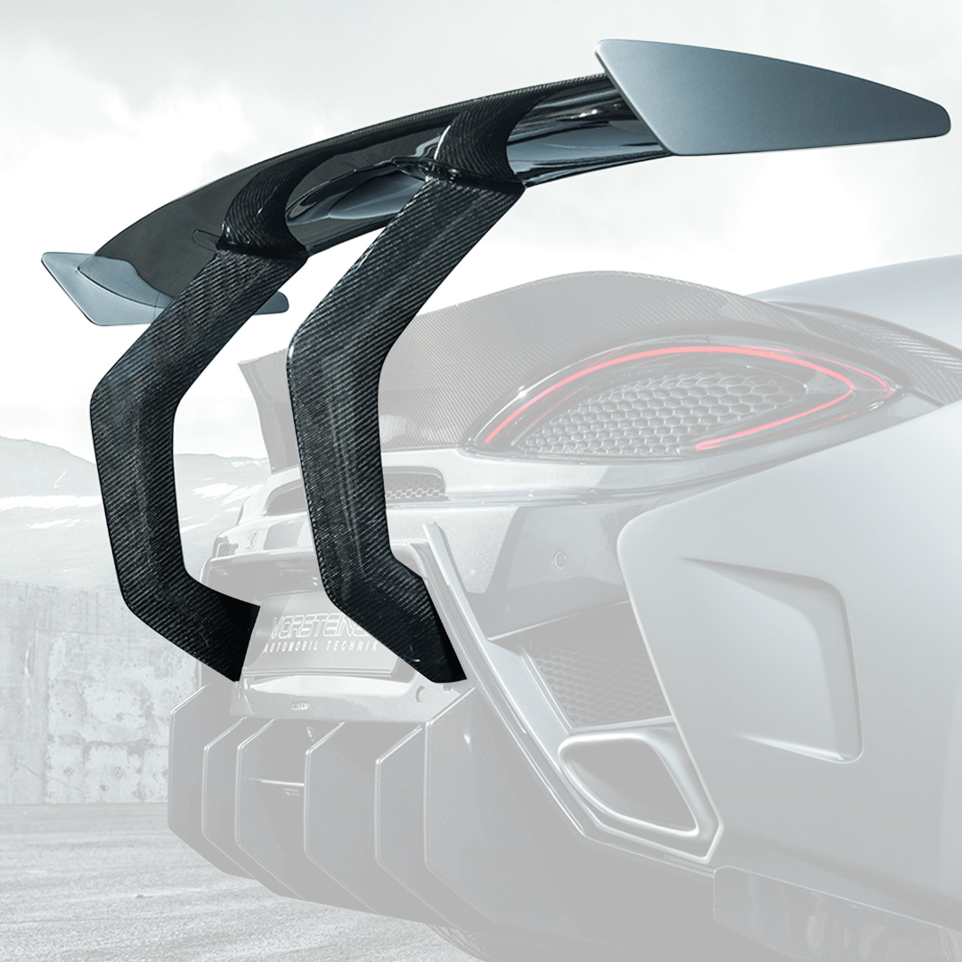 Mclaren 570S VX Aero Wing Blade Carbon Fiber w/ Carbon Fiber Uprights by Vorsteiner - AUTOID - Rear Wings - Vorsteiner