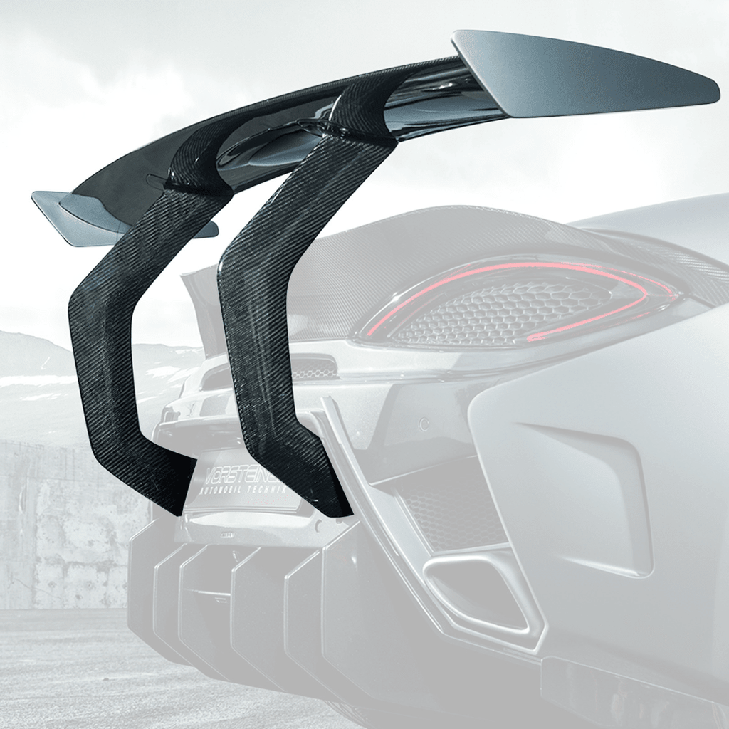 Mclaren 570S VX Aero Wing Blade Carbon Fiber w/ Carbon Fiber Uprights by Vorsteiner - AUTOID® - Rear Wings - Vorsteiner
