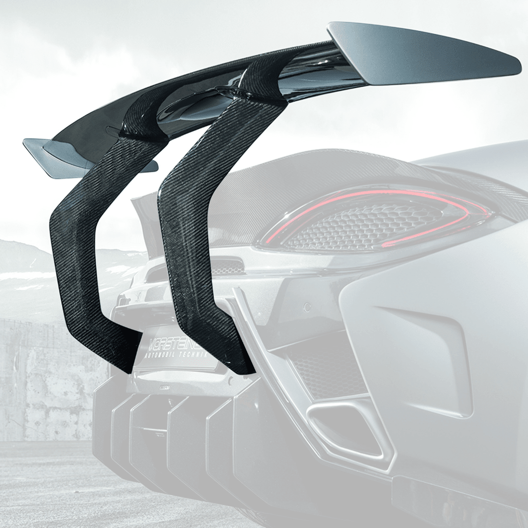 Mclaren 570S VX Aero Wing Blade Carbon Fiber w/ Carbon Fiber Uprights by Vorsteiner - AUTOID® - Rear Wings - Vorsteiner