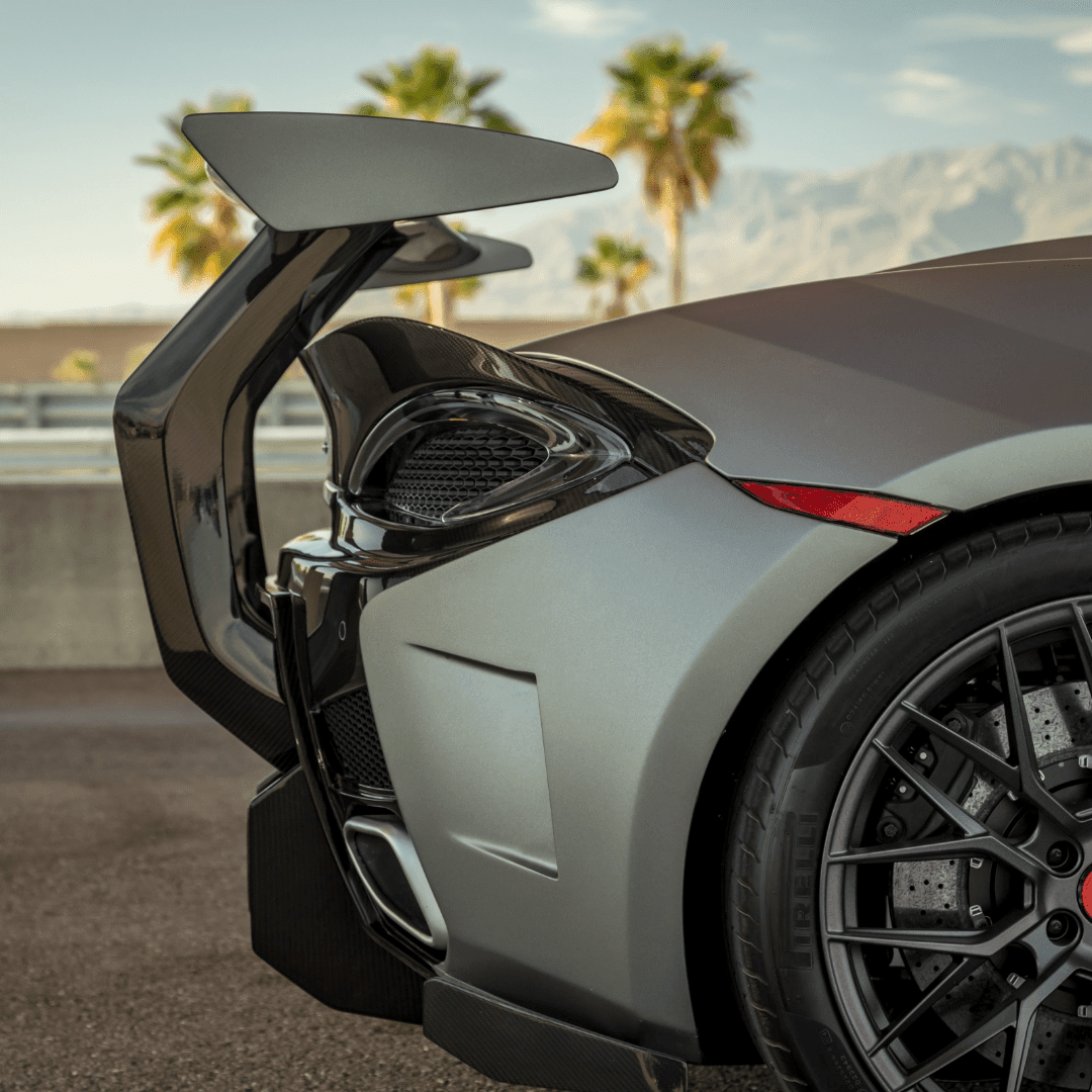 Mclaren 570S VX Aero Wing Blade Carbon Fiber w/ Carbon Fiber Uprights by Vorsteiner - AUTOID® - Rear Wings - Vorsteiner