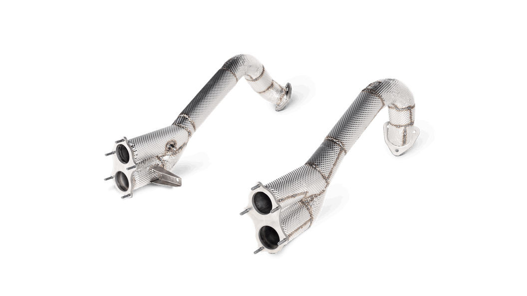 Porsche 718 Cayman GT4, GTS 4.0 & Boxster GTS 4.0 Link Pipe Set - 2020 by Akrapovic - AUTOID® - Exhaust System - Akrapovic