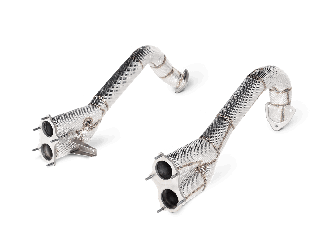 Porsche 718 Cayman GT4, GTS 4.0 & Boxster GTS 4.0 Link Pipe Set by Akrapovic - AUTOID® - Exhaust System - Akrapovic