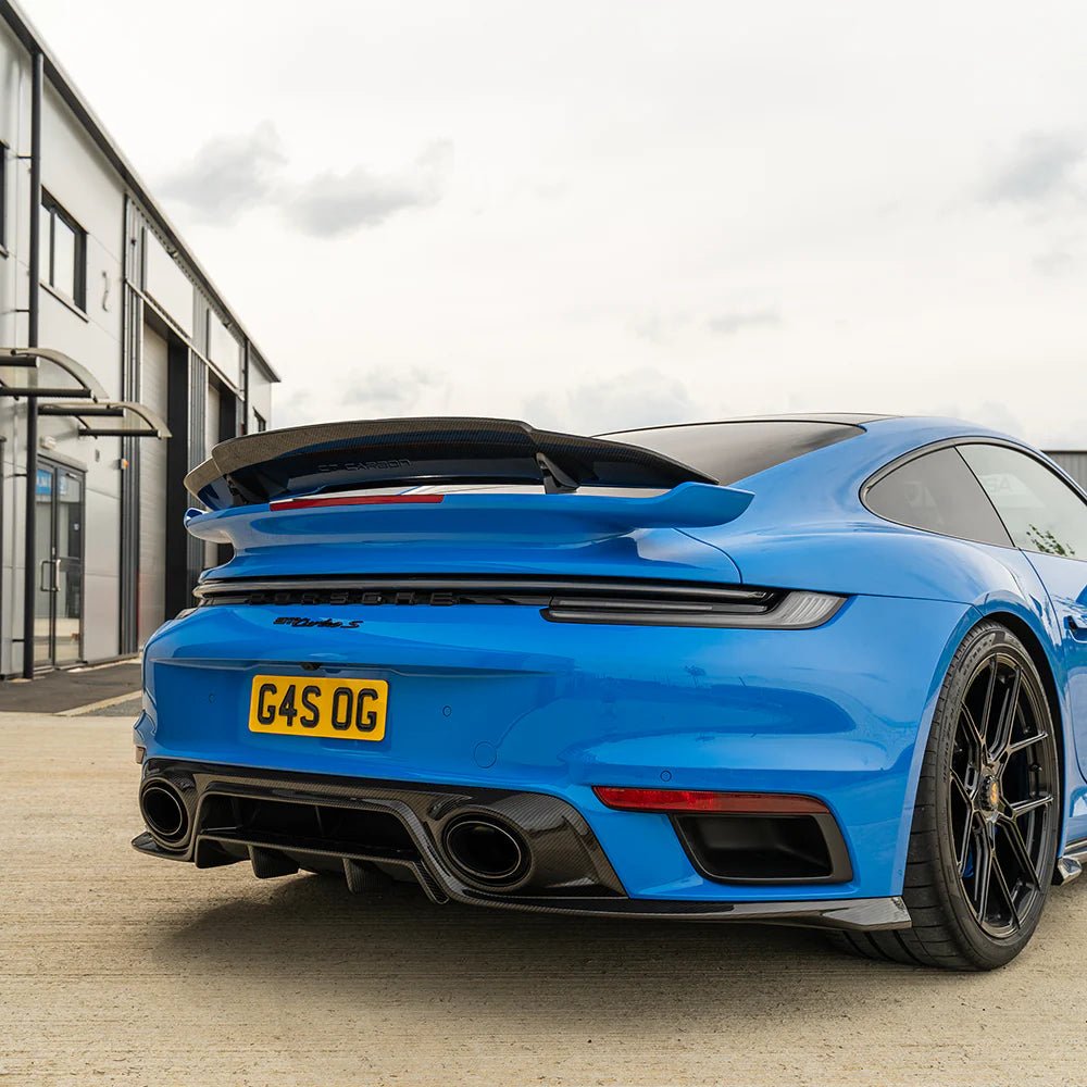 Porsche 911 (992) Turbo S Pre - Preg Carbon Fibre Rear Diffuser (2020+) - AUTOID - Rear Diffusers - CT Design