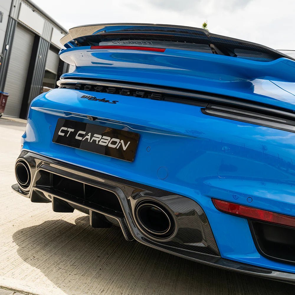 Porsche 911 (992) Turbo S Pre-Preg Carbon Fibre Rear Spoiler (2020+) - AUTOID® - Rear Spoilers - CT Design