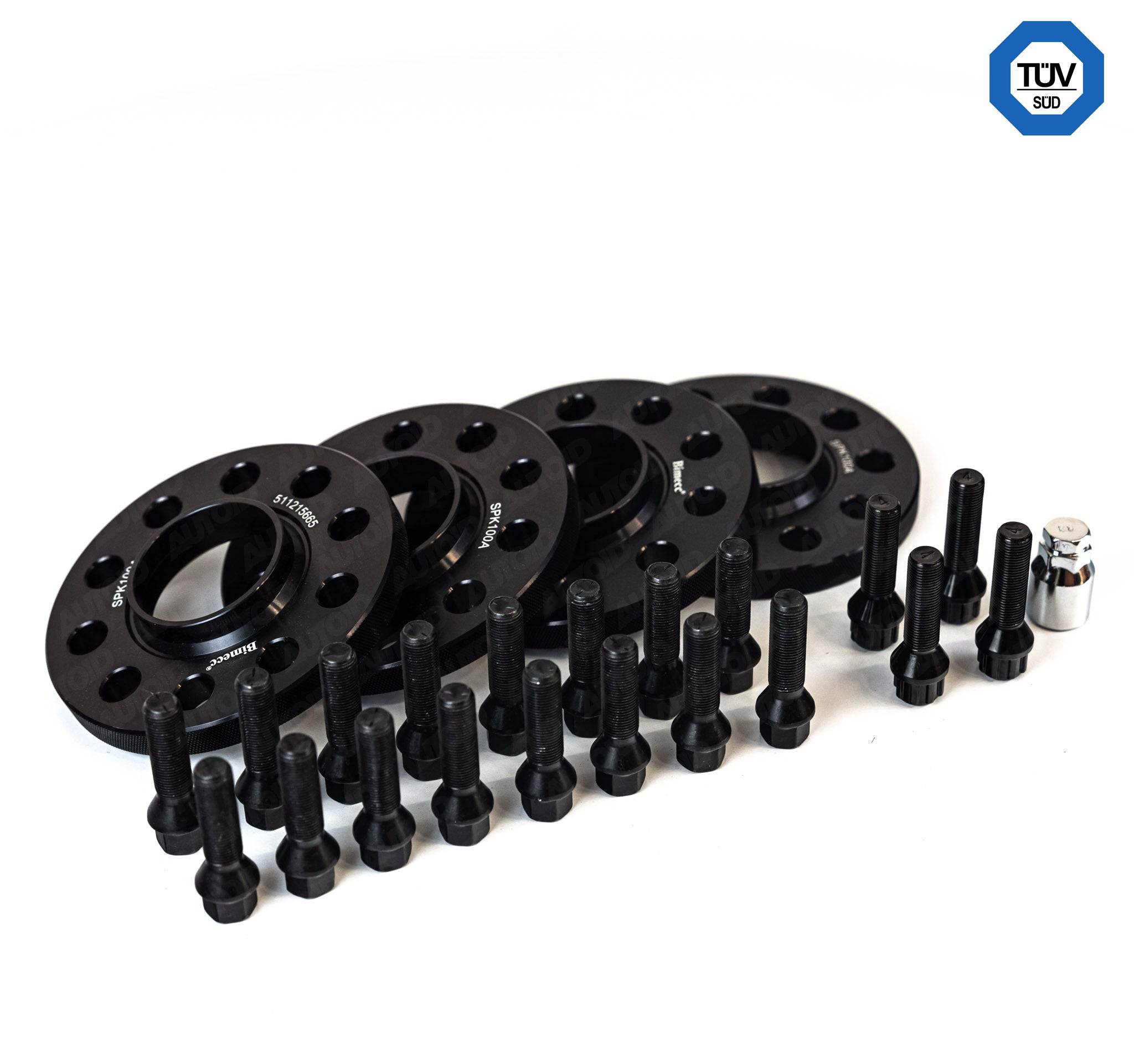 Porsche 991 & 992 Black Wheel Spacers Kit 5x130 by Bimecc - AUTOID - Wheel Spacers - Bimecc