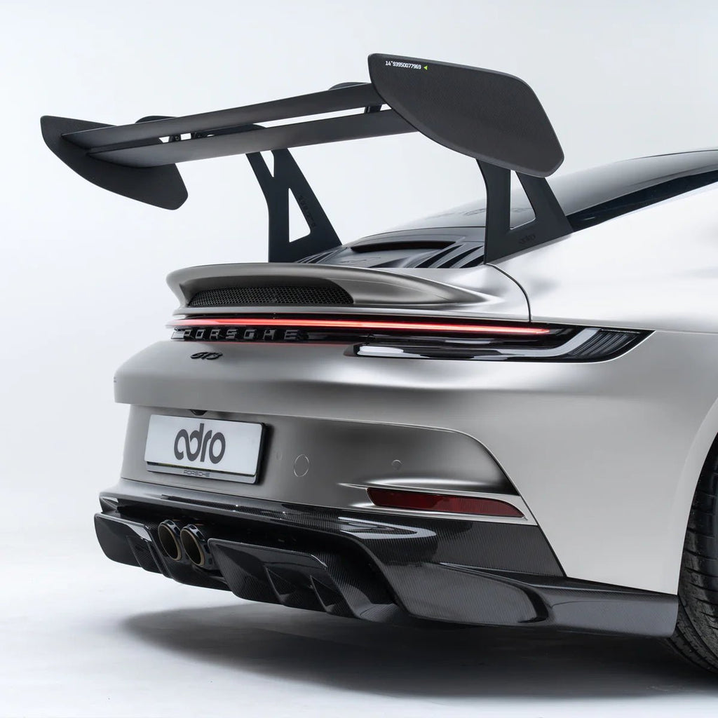 Porsche 992.1 / 992.2 GT3 Pre-Preg Carbon Fibre AT-P Swan Neck Rear Wing by Adro - AUTOID® - Rear Wings - Adro