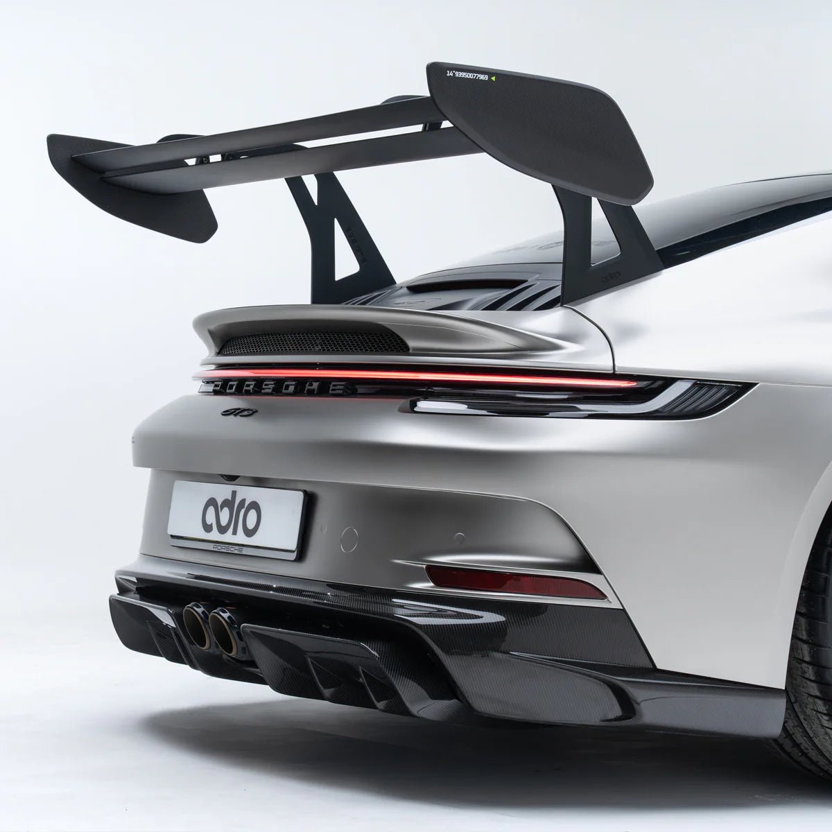 Porsche 992.1 GT3 Pre - Preg Carbon Fibre AT - P Swan Neck Rear Wing by Adro - AUTOID - Rear Wings - Adro