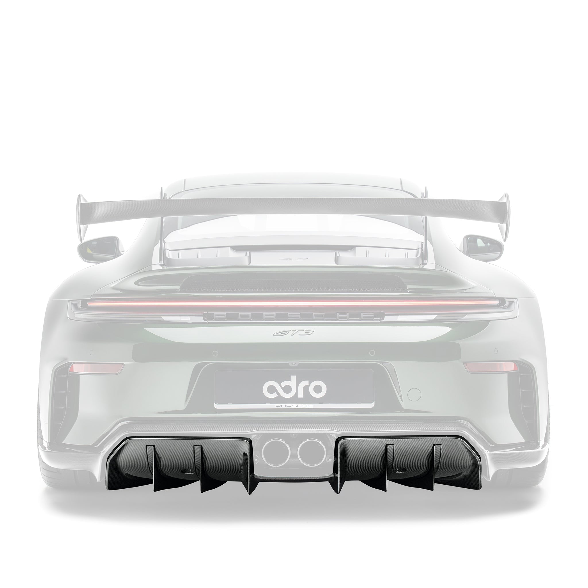 Porsche 992.2 GT3 Prepreg Carbon Fibre Rear Diffuser by Adro - AUTOID® - Rear Diffusers - Adro