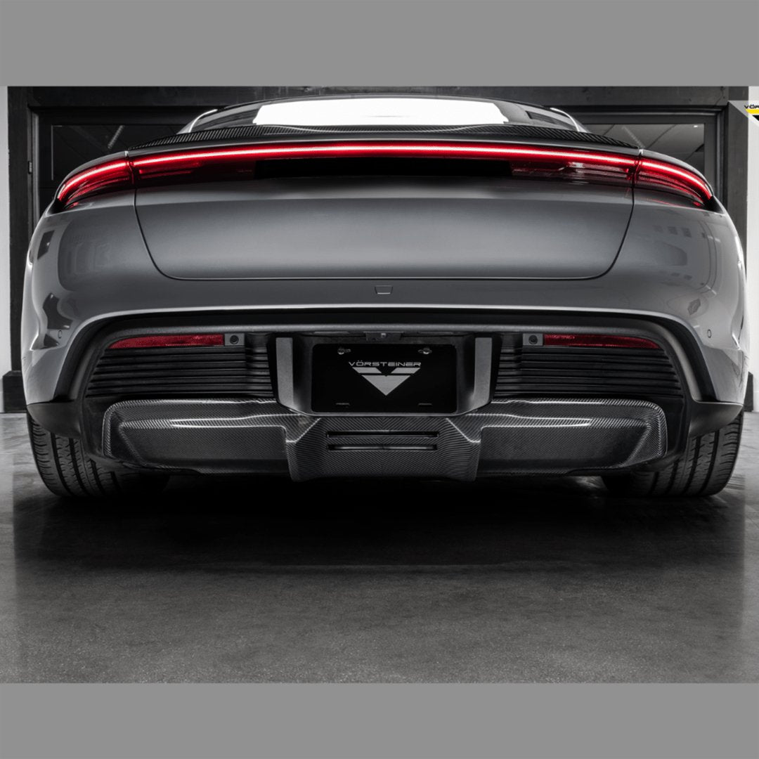 Porsche Taycan Turbo & Turbo S Carbon Fibre Decklid Rear Spoiler by Vorsteiner (2021+) - AUTOID - Rear Diffusers - Vorsteiner