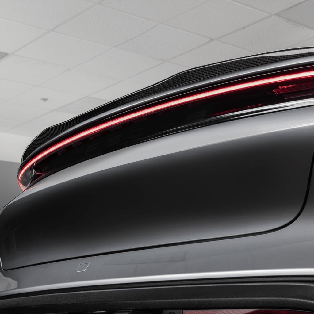 Porsche Taycan Turbo & Turbo S Carbon Fibre Decklid Rear Spoiler by Vorsteiner (2021+) - AUTOID® - Rear Diffusers - Vorsteiner