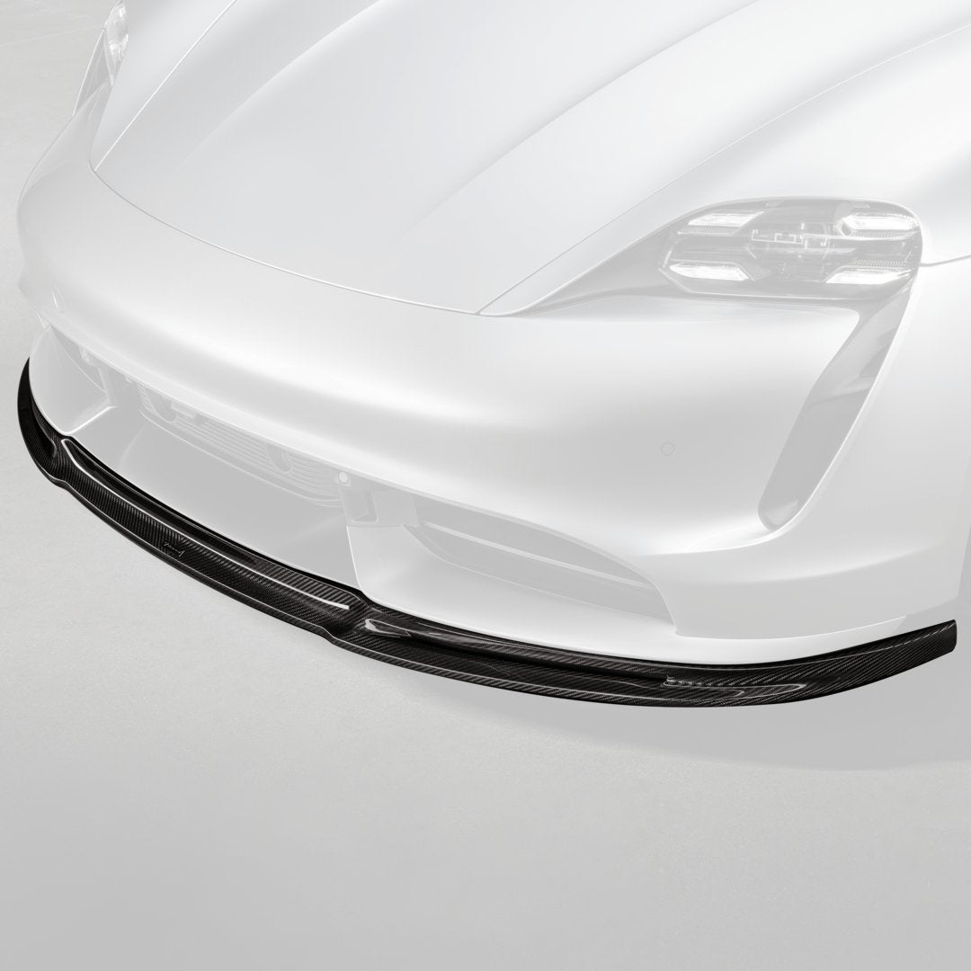 Porsche Taycan Turbo & Turbo S Carbon Fibre Front Splitter by Vorsteiner (2021+) - AUTOID - Front Lips & Splitters - Vorsteiner