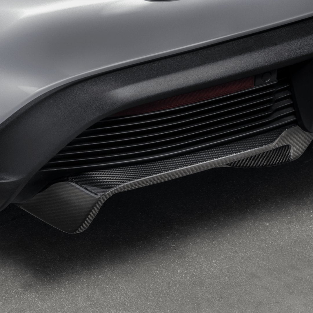 Porsche Taycan Turbo & Turbo S Carbon Fibre Rear Diffuser by Vorsteiner (2021+) - AUTOID - Rear Diffusers - Vorsteiner