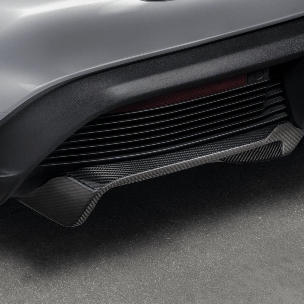 Porsche Taycan Turbo & Turbo S Carbon Fibre Rear Diffuser by Vorsteiner (2021+) - AUTOID® - Rear Diffusers - Vorsteiner