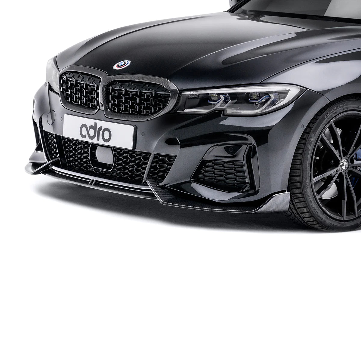 BMW 3 Series M340i G20 G21 (Pre-LCI) Pre-Preg Carbon Fibre Front Splitter by Adro (2018-2022), Front Lips & Splitters, Adro - AUTOID | Premium Automotive Accessories