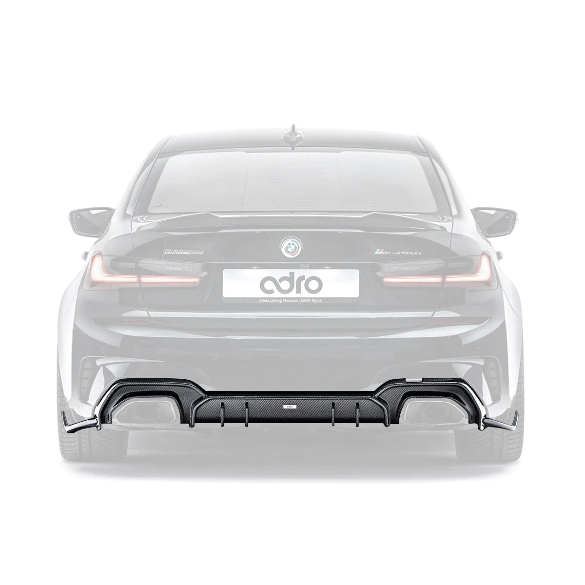 BMW 3 Series M340i G20 (Pre-LCI) Pre-Preg Carbon Fibre Rear Diffuser by Adro (2018-2022), Rear Diffusers, Adro - AUTOID | Premium Automotive Accessories