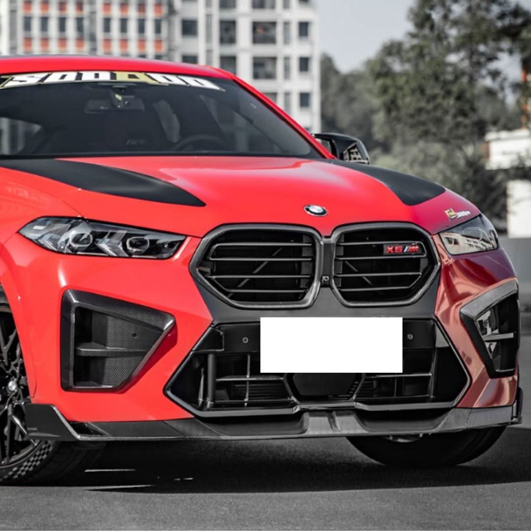 SQ BMW X6M F96 LCI Pre-Preg Carbon Fibre Front Splitter by SQ  Front Lips & Splitters  AUTOID®  