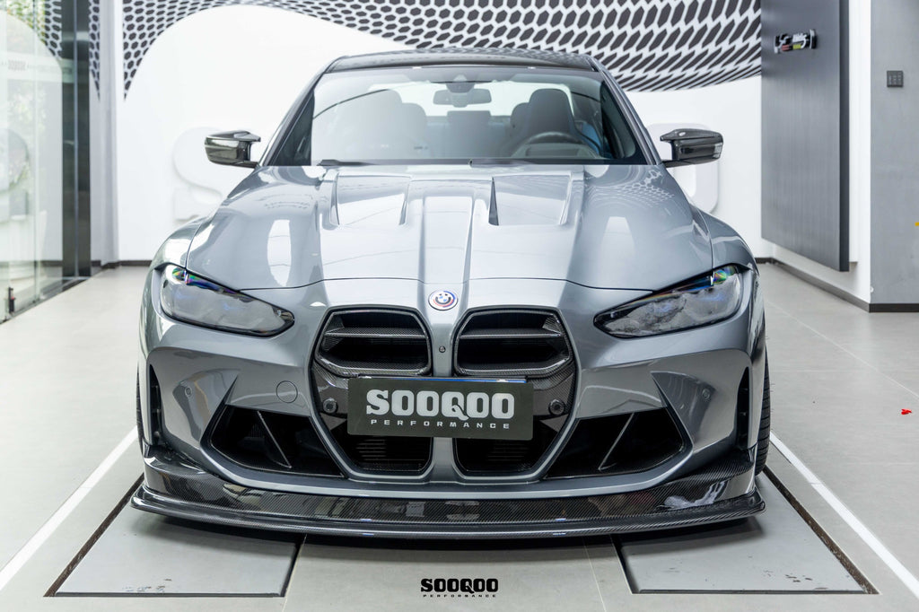 BMW M3 G80 & M4 G82 G83 Pre-Preg Carbon Fibre GT4 Style Front Splitter by SOOQOO (2021+)