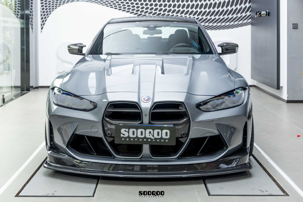 BMW M3 G80 & M4 G82 G83 Pre-Preg Carbon Fibre GT4 Style Front Splitter by SOOQOO (2021+)