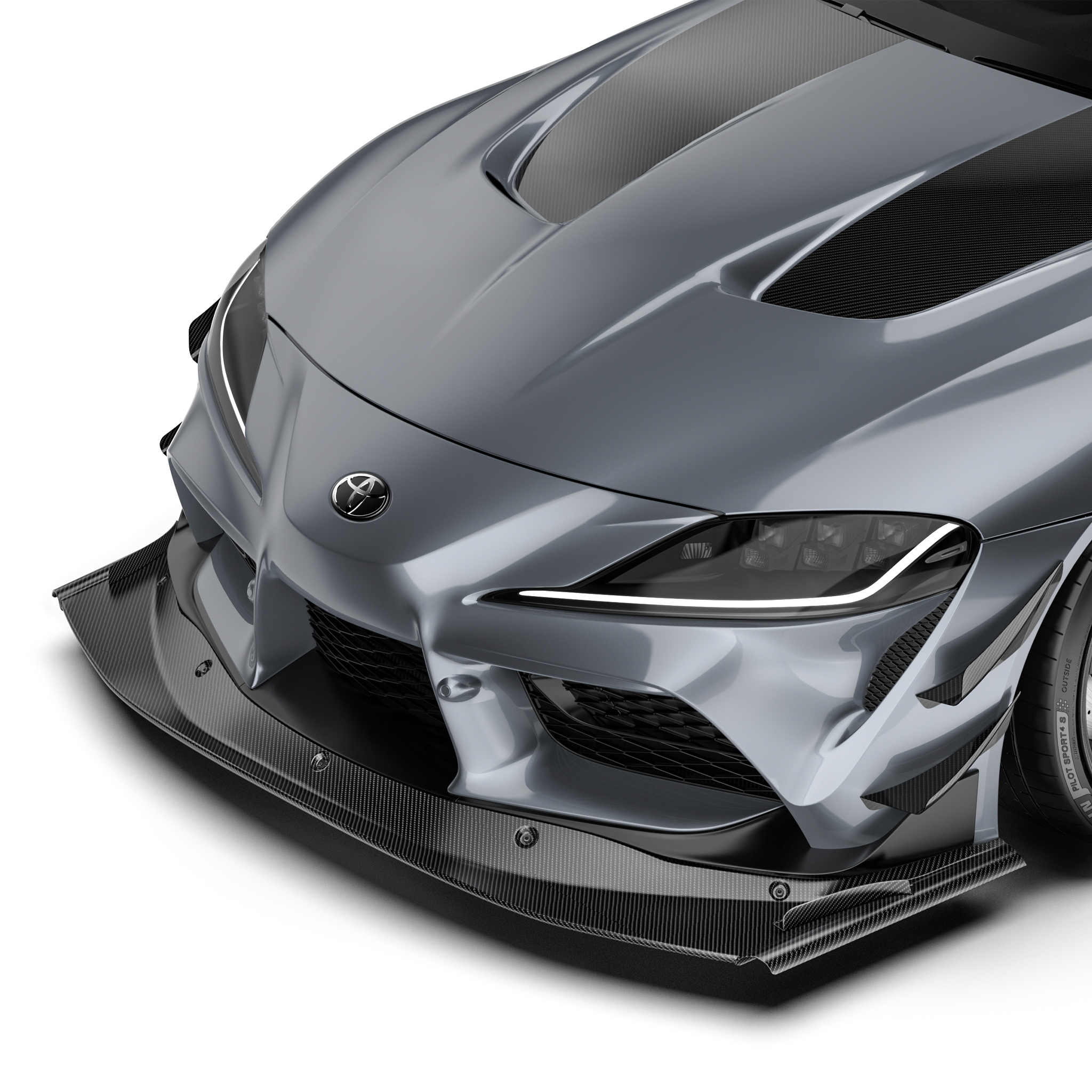 Toyota GR Supra ARD Prepreg Race Splitter (Stock Bumper) by Adro - AUTOID® - Front Lips & Splitters - Adro