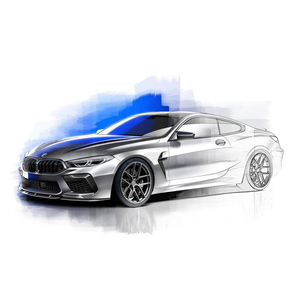 Sterckenn Carbon Fibre Front Lip for BMW M8 (2019+, F91 F92 F93) - AUTOID® - Front Lips & Splitters - Sterckenn