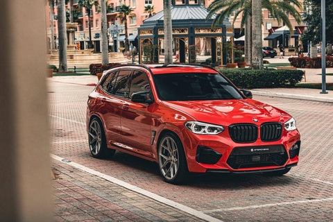 Sterckenn Carbon Fibre Front Lip for BMW X3M & X4M Pre-LCI (2019-2022, F97 F98) - AUTOID® - Front Lips & Splitters - Sterckenn