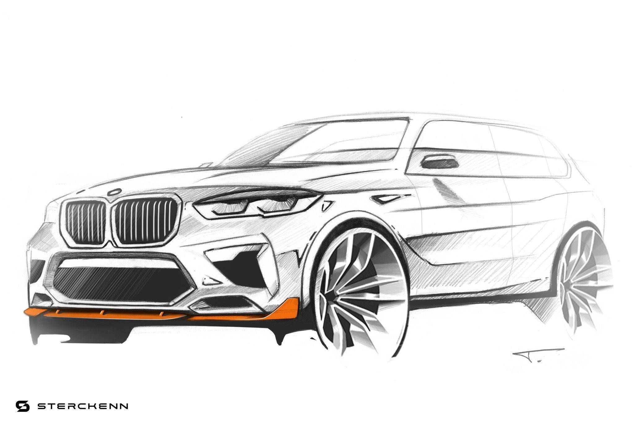 Sterckenn Carbon Fibre Front Lip for BMW X5M (2020+, F95) - AUTOID® - Front Lips & Splitters - Sterckenn