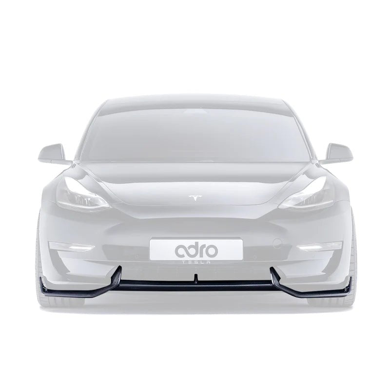 Tesla Model 3 Carbon Fibre V2 Front Splitter by Adro (2017+) - AUTOID - Front Lips & Splitters - Adro