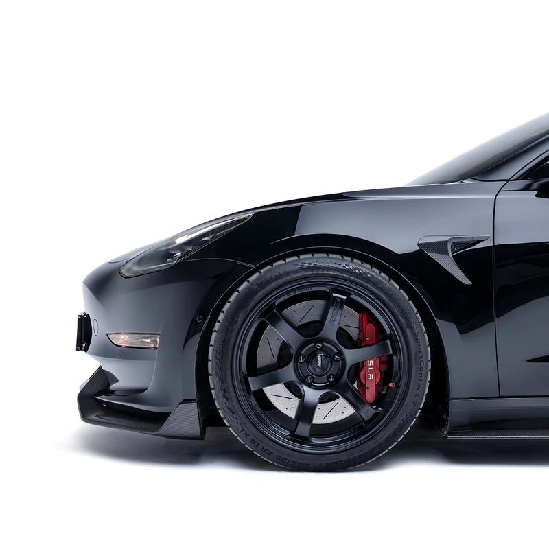 Tesla Model 3 Carbon Fibre V2 Front Splitter by Adro (2017+) - AUTOID® - Front Lips & Splitters - Adro