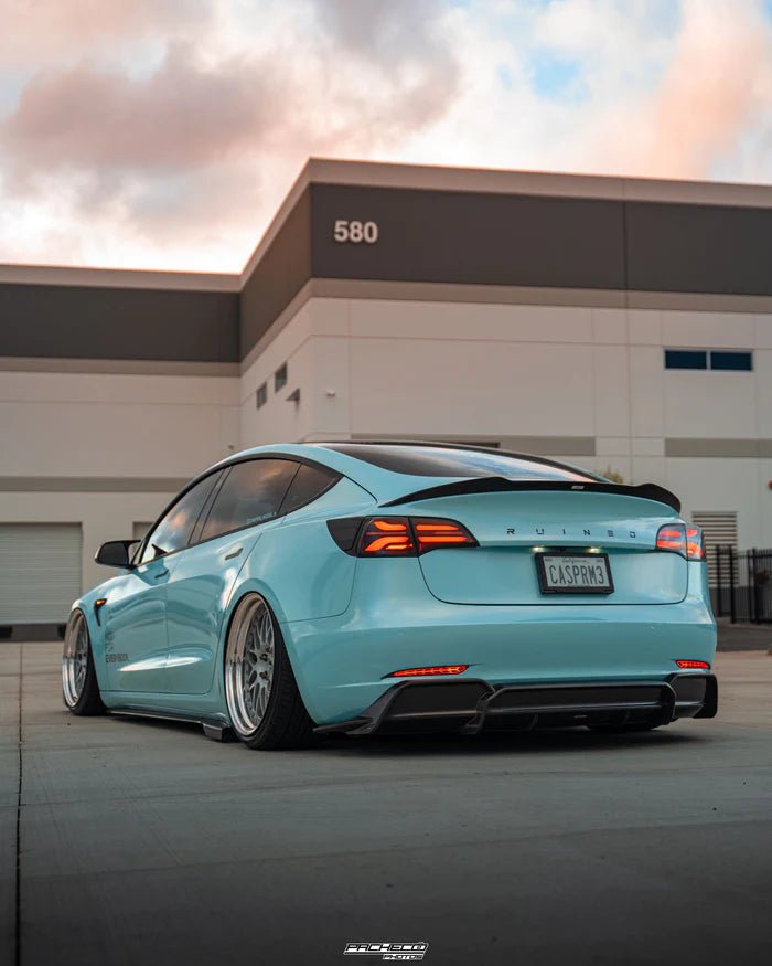 Tesla Model 3 Carbon Fibre V2 Rear Diffuser by Adro (2017+) - AUTOID - Rear Diffusers - Adro