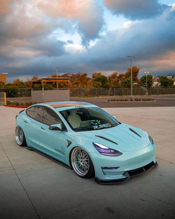 Tesla Model 3 Carbon Fibre V2 Side Skirts by Adro (2017+) - AUTOID® - Side Skirts & Winglets - Adro